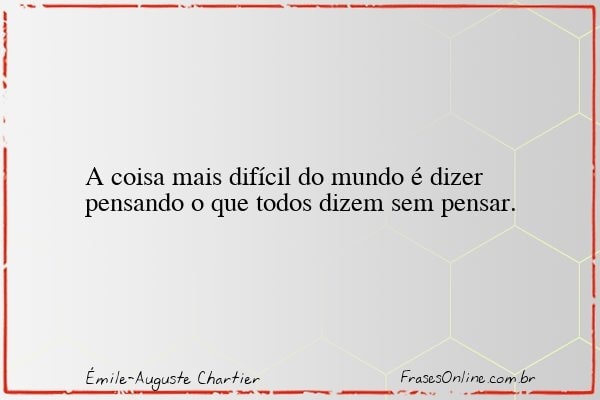 Frase de Émile-Auguste Chartier