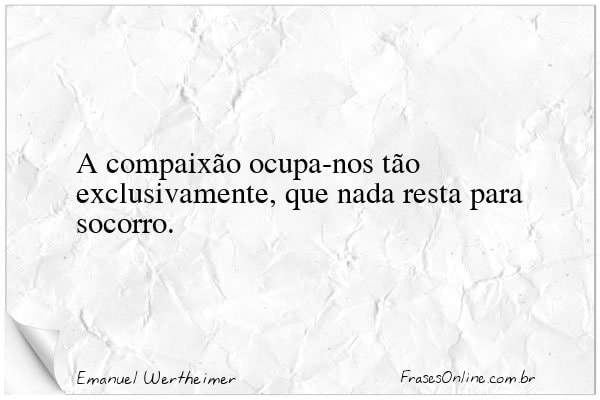 Frase de Emanuel Wertheimer