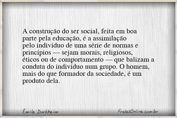 Frase de Émile Durkheim