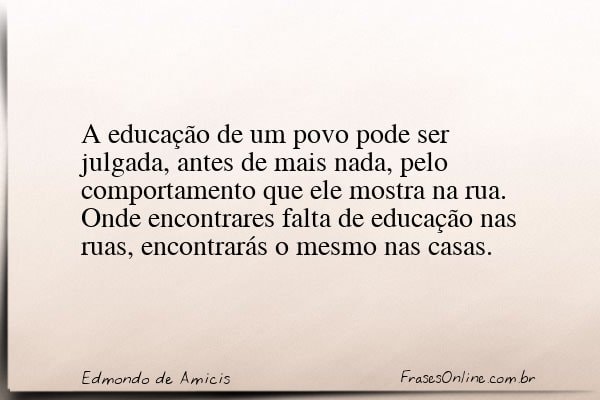 Frase de Edmondo de Amicis