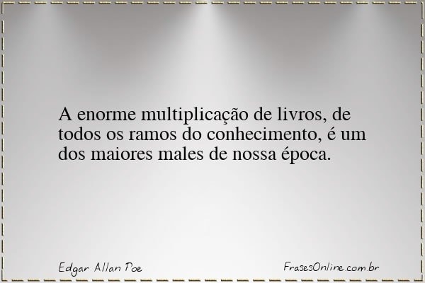 Frase de Edgar Allan Poe