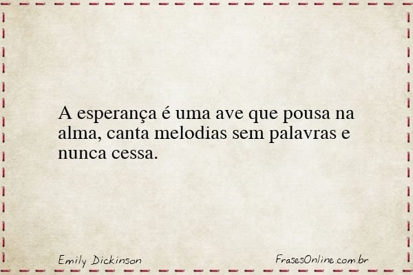 Frase de Emily Dickinson