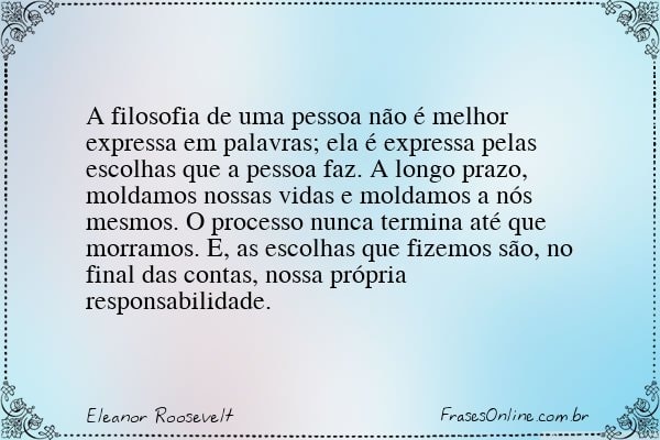 Frase de Eleanor Roosevelt