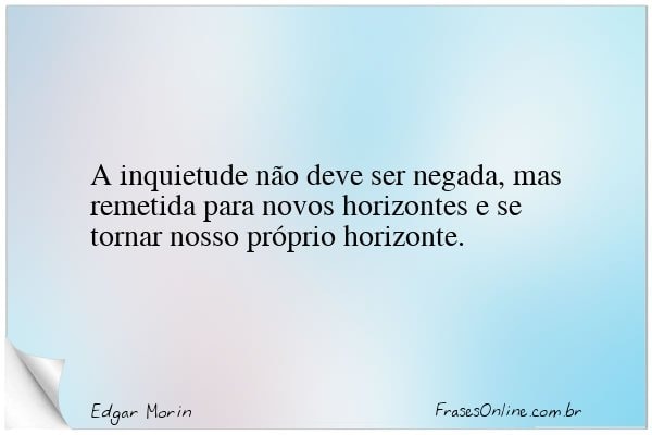 Frase de Edgar Morin