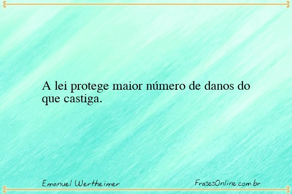 Frase de Emanuel Wertheimer