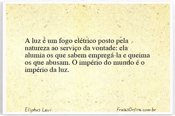 Frase de Eliphas Levi
