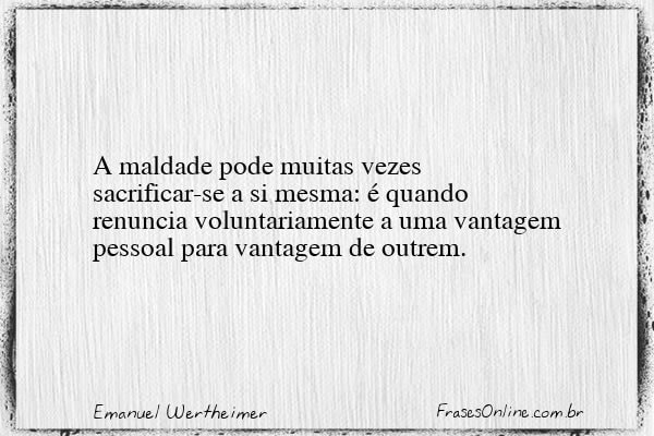 Frase de Emanuel Wertheimer