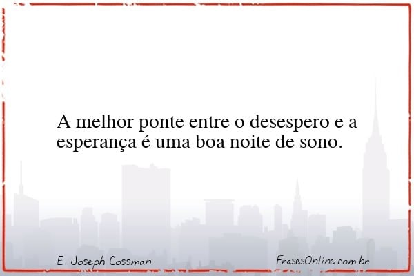 Frase de E. Joseph Cossman