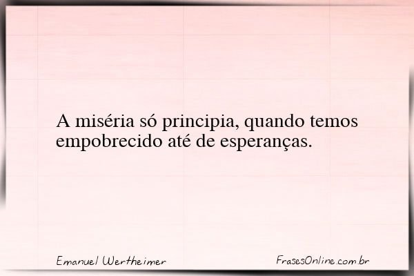Frase de Emanuel Wertheimer