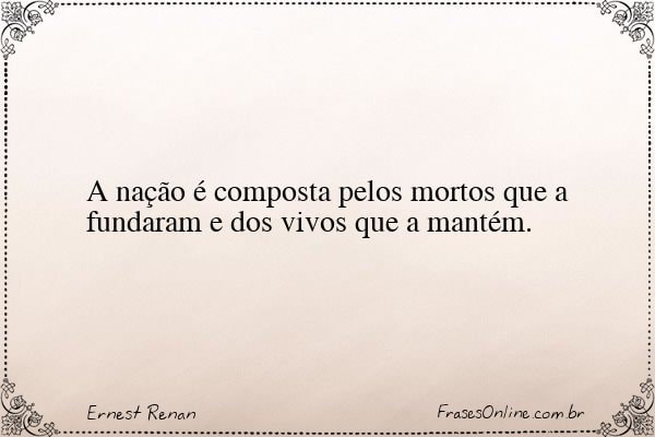 Frase de Ernest Renan