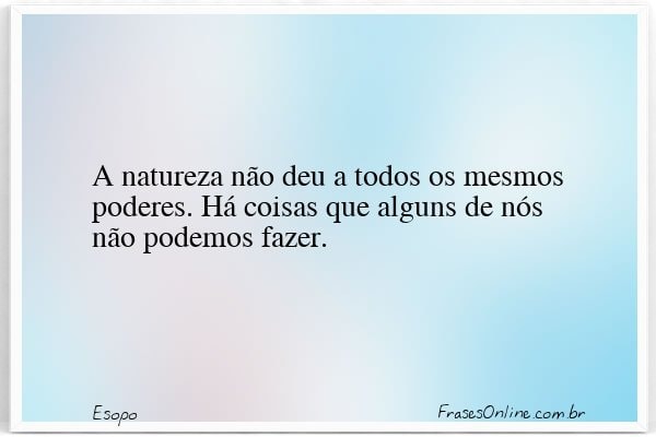 Frase de Esopo