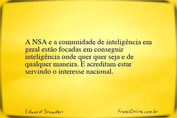Frase de Edward Snowden