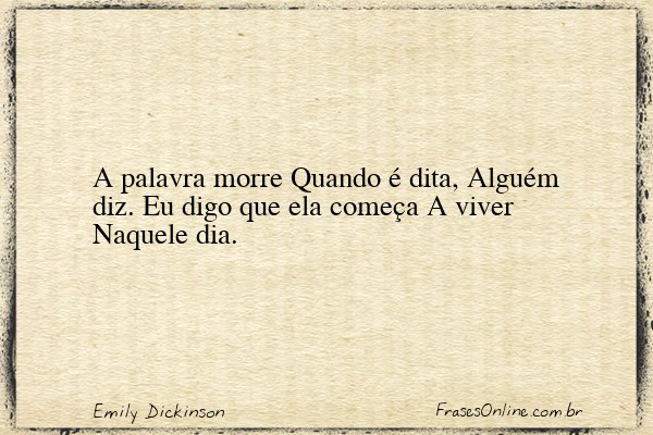 Frase de Emily Dickinson