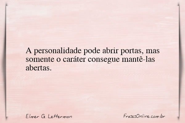 Frase de Elmer G. Letterman