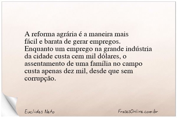 Frase de Euclides Neto