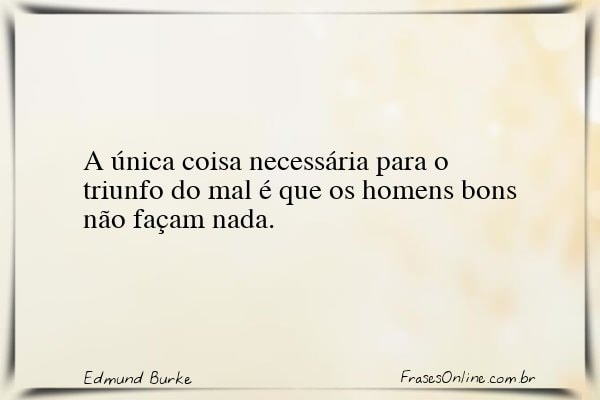 Frase de Edmund Burke