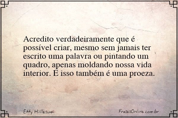Frase de Etty Hillesum