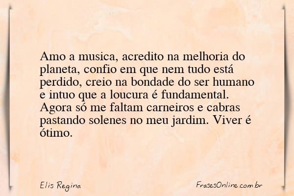 Frase de Elis Regina