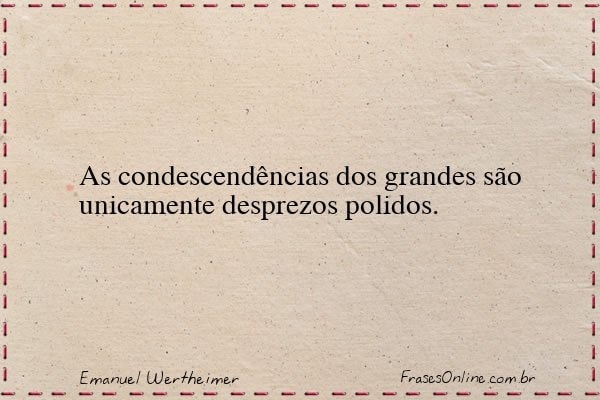 Frase de Emanuel Wertheimer