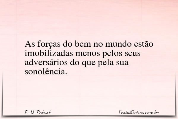 Frase de E. N. Poteat