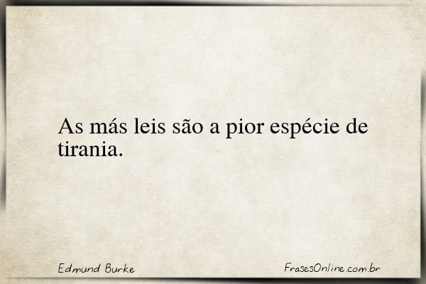 Frase de Edmund Burke