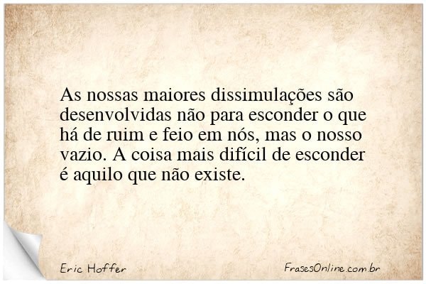 Frase de Eric Hoffer