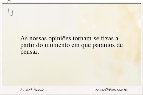 Frase de Ernest Renan
