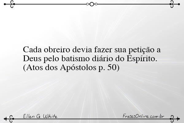 Frase de Ellen G. White