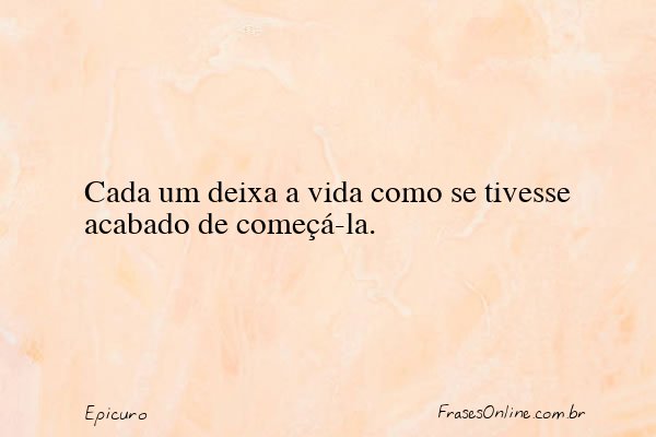 Frase de Epicuro