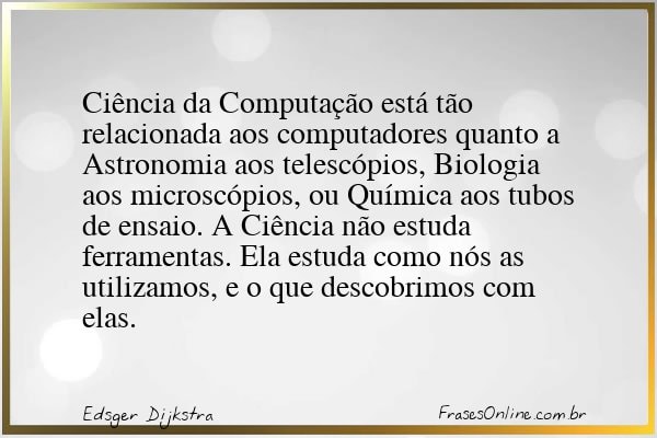Frase de Edsger Dijkstra
