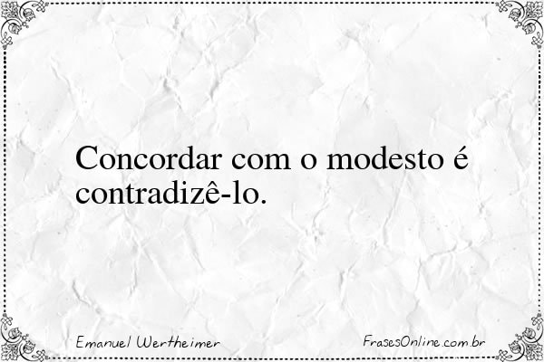 Frase de Emanuel Wertheimer