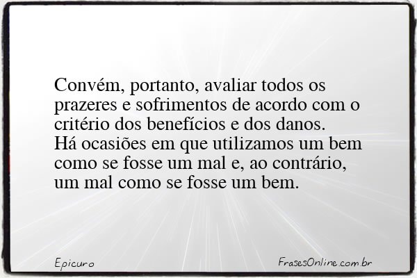 Frase de Epicuro