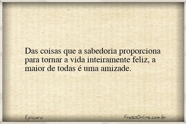 Frase de Epicuro