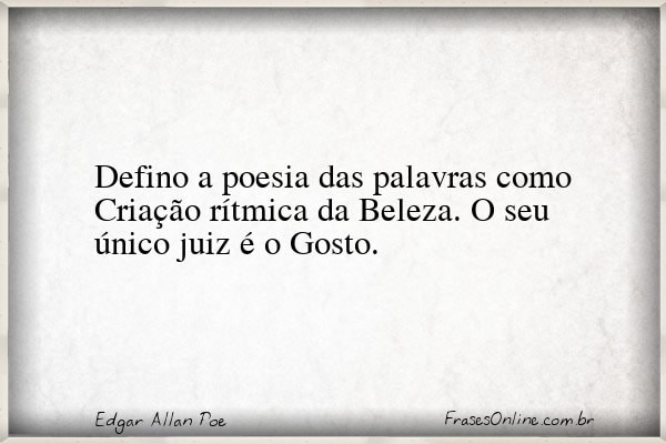 Frase de Edgar Allan Poe