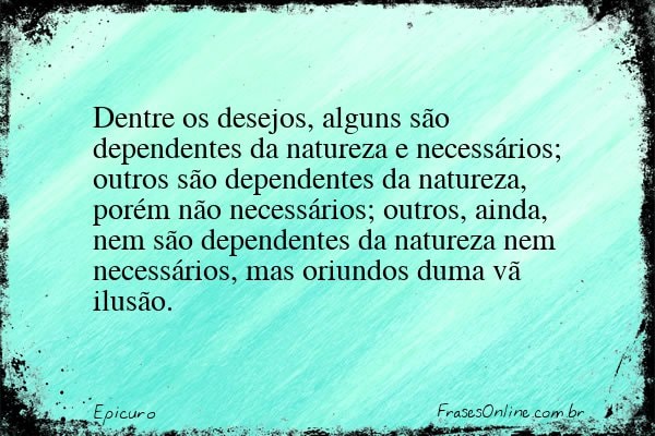 Frase de Epicuro
