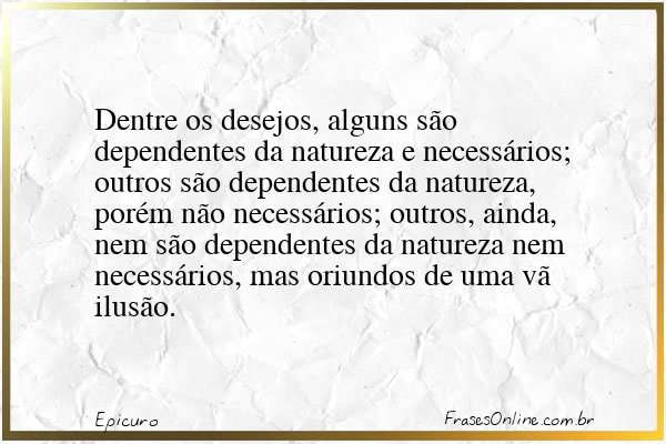 Frase de Epicuro