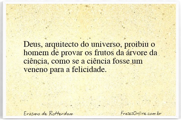 Frase de Erasmo de Rotterdam
