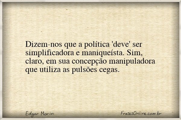 Frase de Edgar Morin