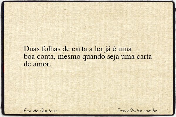 Frase de Eça de Queiroz
