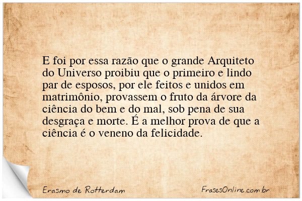 Frase de Erasmo de Rotterdam