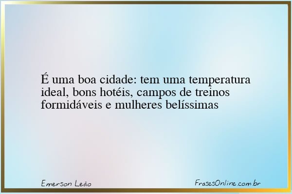 Frase de Emerson Leão