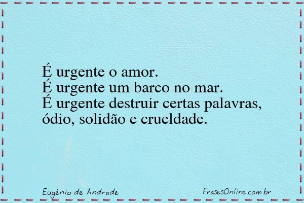 Frase de Eugénio de Andrade