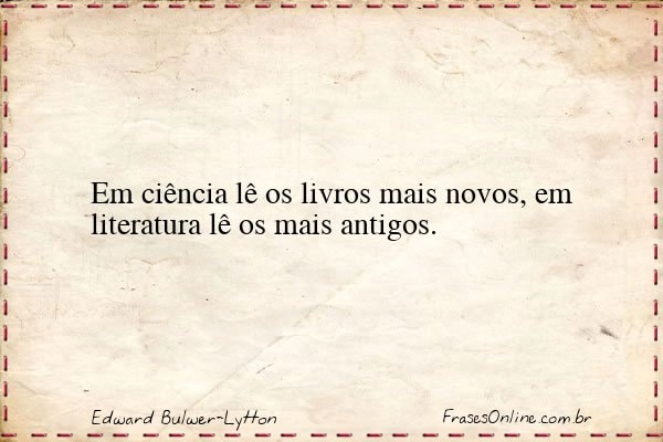 Frase de Edward Bulwer-Lytton