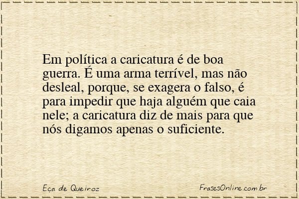 Frase de Eça de Queiroz