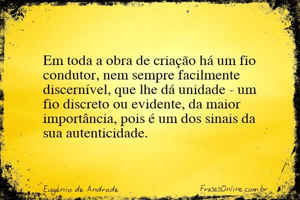 Frase de Eugénio de Andrade