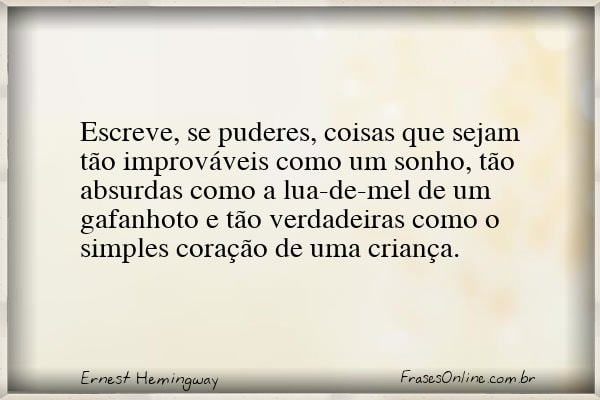 Frase de Ernest Hemingway
