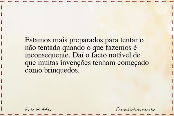Frase de Eric Hoffer