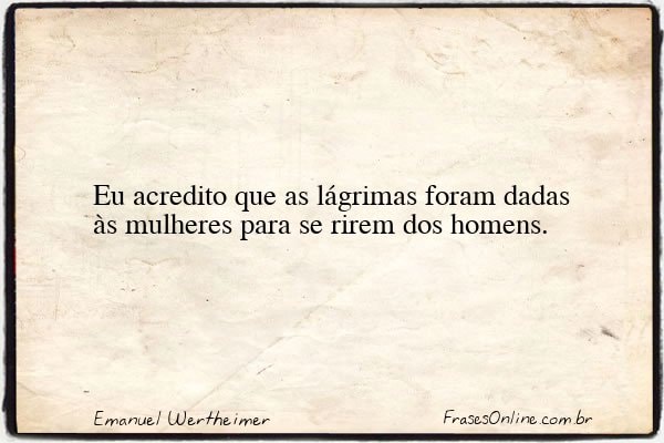 Frase de Emanuel Wertheimer