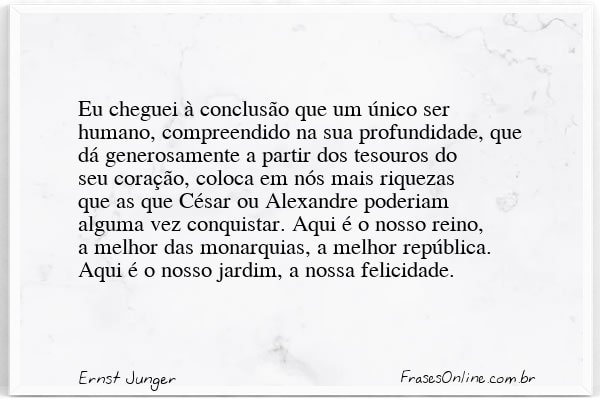 Frase de Ernst Junger