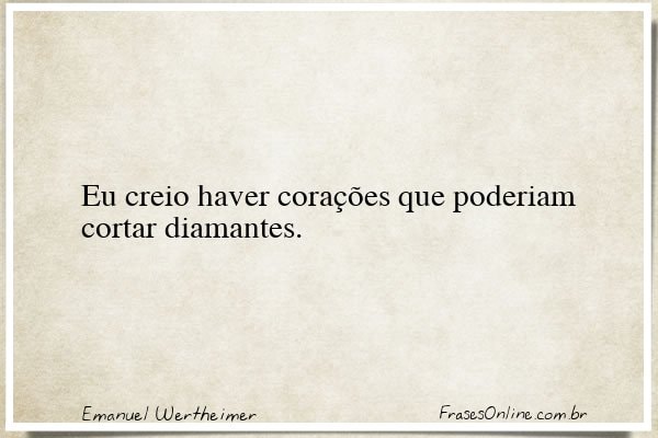 Frase de Emanuel Wertheimer